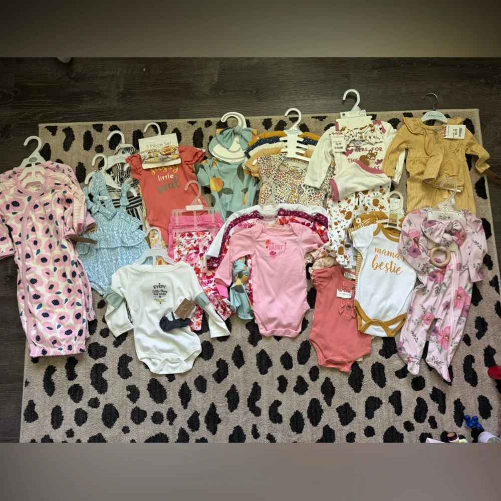 Assorted Baby Girl Clothing Bundle. All brand new with tags sizes 0-6 months. - Picture 3 of 9